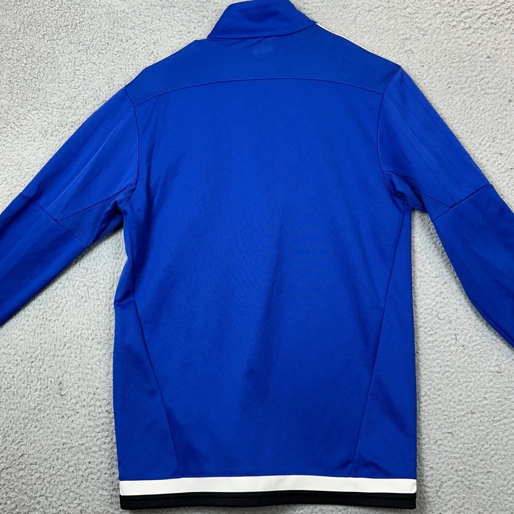 Adidas Pullover Jacket Mens Small Climacool Training Top Blue 3-Stripe Athletic